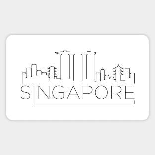 Singapore Minimal Skyline Magnet